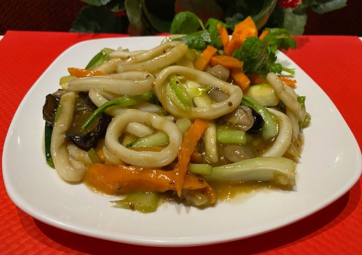 Chef’s stir-fried squid with vegetables