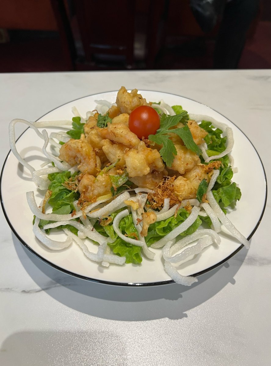 Gambas a la parrilla crujientes con sal y pimienta