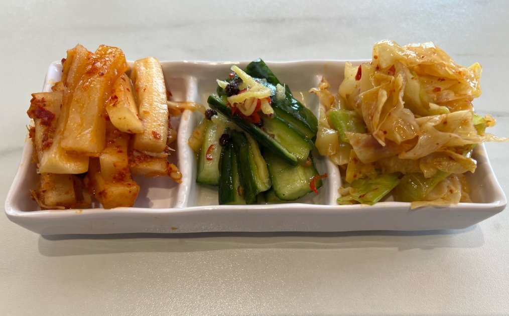 Tapas Ramen: cucumber, cabbage and radish marinated to the chef’s recipe