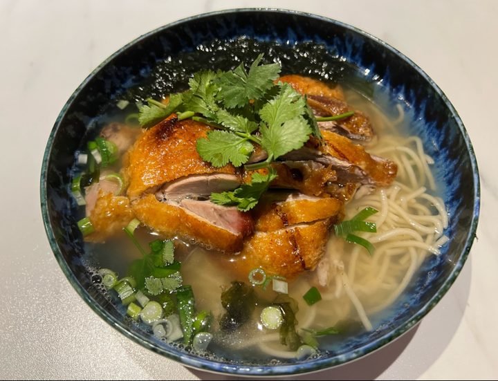 Roast duck ramen (noodle soup)