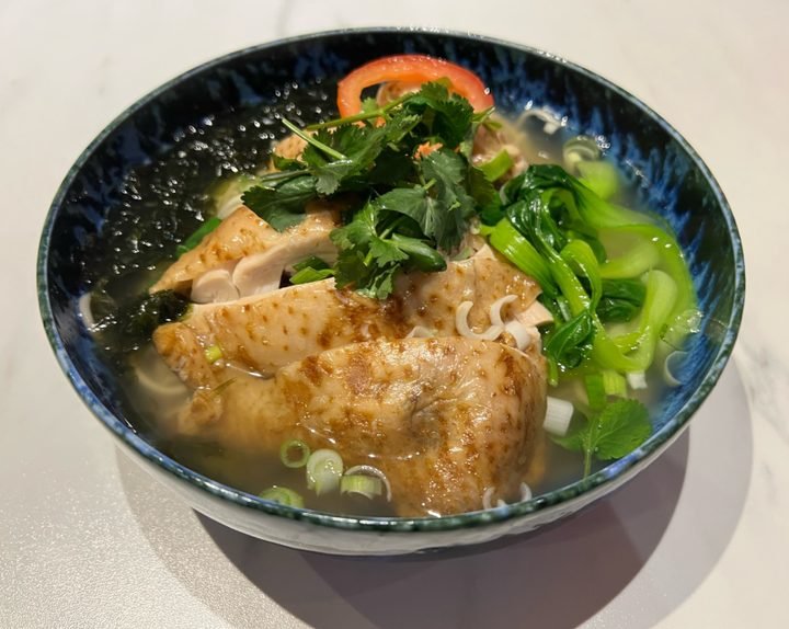 Chef’s chicken ramen (noodle soup)