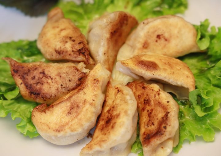 Pan-fried dumplings (Gyoza)