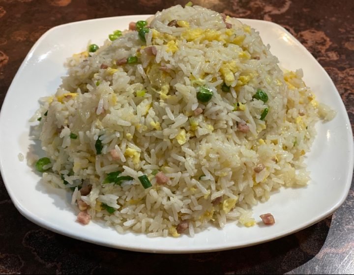 Cantonese fried rice with egg and ham
