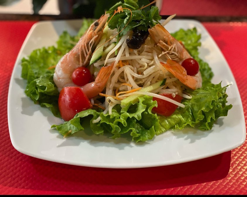 Salade chinoise aux crevettes